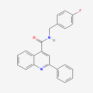 N-[(4-fluorophenyl)methyl]-2-phenylquinoline-4-carboxamide