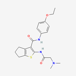 2-[[2-(dimethylamino)acetyl]amino]-N-(4-ethoxyphenyl)-5,6-dihydro-4H-cyclopenta[b]thiophene-3-carboxamide