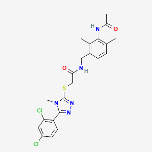 N-[3-(acetylamino)-2,4-dimethylbenzyl]-2-{[5-(2,4-dichlorophenyl)-4-methyl-4H-1,2,4-triazol-3-yl]thio}acetamide