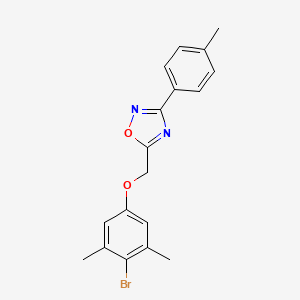 5-[(4-bromo-3,5-dimethylphenoxy)methyl]-3-(4-methylphenyl)-1,2,4-oxadiazole