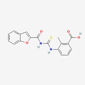 3-(1-Benzofuran-2-carbonylcarbamothioylamino)-2-methylbenzoic acid