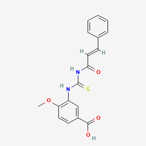 4-methoxy-3-({[(2E)-3-phenylprop-2-enoyl]carbamothioyl}amino)benzoic acid