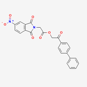 2-(4-biphenylyl)-2-oxoethyl (5-nitro-1,3-dioxo-1,3-dihydro-2H-isoindol-2-yl)acetate