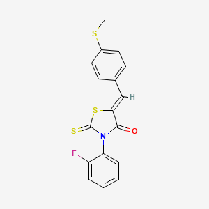 3-(2-fluorophenyl)-5-[4-(methylthio)benzylidene]-2-thioxo-1,3-thiazolidin-4-one