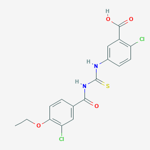 2-chloro-5-({[(3-chloro-4-ethoxybenzoyl)amino]carbonothioyl}amino)benzoic acid