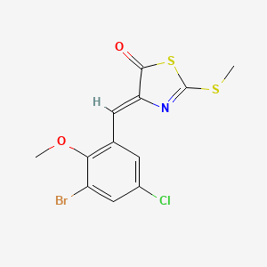 4-(3-bromo-5-chloro-2-methoxybenzylidene)-2-(methylthio)-1,3-thiazol-5(4H)-one