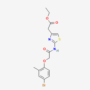 Ethyl 2-[2-[[2-(4-bromo-2-methylphenoxy)acetyl]amino]-1,3-thiazol-4-yl]acetate