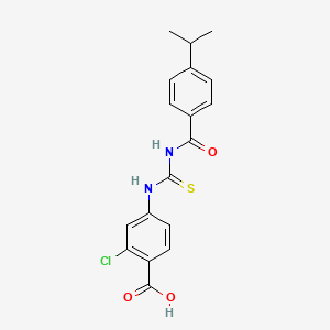 2-chloro-4-({[(4-isopropylbenzoyl)amino]carbonothioyl}amino)benzoic acid