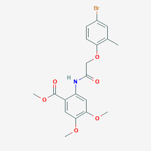 methyl 2-{[(4-bromo-2-methylphenoxy)acetyl]amino}-4,5-dimethoxybenzoate