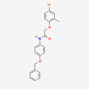 N-[4-(benzyloxy)phenyl]-2-(4-bromo-2-methylphenoxy)acetamide