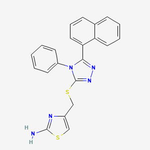 4-({[5-(1-naphthyl)-4-phenyl-4H-1,2,4-triazol-3-yl]thio}methyl)-1,3-thiazol-2-amine