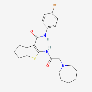 2-[(1-azepanylacetyl)amino]-N-(4-bromophenyl)-5,6-dihydro-4H-cyclopenta[b]thiophene-3-carboxamide