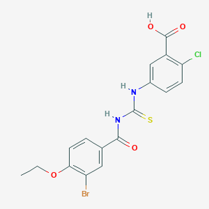 5-[[[(3-Bromo-4-ethoxybenzoyl)amino]thioxomethyl ]amino]-2-chloro-benzoic acid