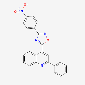 4-[3-(4-nitrophenyl)-1,2,4-oxadiazol-5-yl]-2-phenylquinoline