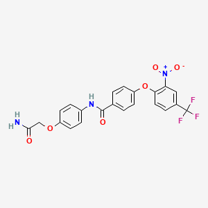 N-[4-(2-amino-2-oxoethoxy)phenyl]-4-[2-nitro-4-(trifluoromethyl)phenoxy]benzamide