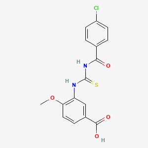 3-({[(4-chlorobenzoyl)amino]carbonothioyl}amino)-4-methoxybenzoic acid