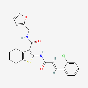 2-{[(2E)-3-(2-chlorophenyl)-2-propenoyl]amino}-N-(2-furylmethyl)-4,5,6,7-tetrahydro-1-benzothiophene-3-carboxamide