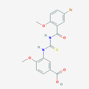 3-({[(5-bromo-2-methoxybenzoyl)amino]carbonothioyl}amino)-4-methoxybenzoic acid