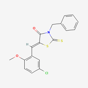 3-benzyl-5-(5-chloro-2-methoxybenzylidene)-2-thioxo-1,3-thiazolidin-4-one