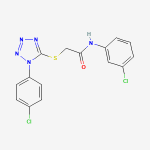 N-(3-chlorophenyl)-2-[1-(4-chlorophenyl)tetrazol-5-yl]sulfanylacetamide