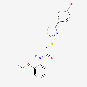 N-(2-ethoxyphenyl)-2-[[4-(4-fluorophenyl)-1,3-thiazol-2-yl]sulfanyl]acetamide