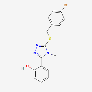 2-[5-[(4-bromophenyl)methylsulfanyl]-4-methyl-1,2,4-triazol-3-yl]phenol