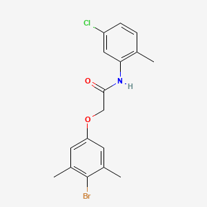 molecular formula C17H17BrClNO2 B3662040 2-(4-bromo-3,5-dimethylphenoxy)-N-(5-chloro-2-methylphenyl)acetamide 