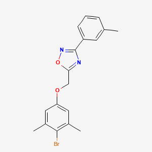 5-[(4-bromo-3,5-dimethylphenoxy)methyl]-3-(3-methylphenyl)-1,2,4-oxadiazole