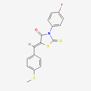 3-(4-fluorophenyl)-5-[4-(methylthio)benzylidene]-2-thioxo-1,3-thiazolidin-4-one