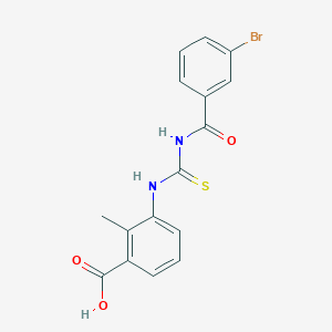 molecular formula C16H13BrN2O3S B3662067 3-({[(3-Bromophenyl)carbonyl]carbamothioyl}amino)-2-methylbenzoic acid 