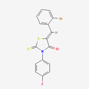 5-(2-bromobenzylidene)-3-(4-fluorophenyl)-2-thioxo-1,3-thiazolidin-4-one