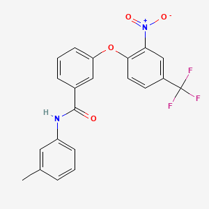 N-(3-methylphenyl)-3-[2-nitro-4-(trifluoromethyl)phenoxy]benzamide