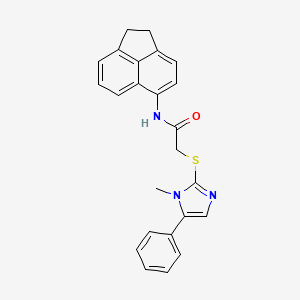 N-(1,2-dihydro-5-acenaphthylenyl)-2-[(1-methyl-5-phenyl-1H-imidazol-2-yl)thio]acetamide