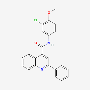 molecular formula C23H17ClN2O2 B3662116 N-(3-chloro-4-methoxyphenyl)-2-phenylquinoline-4-carboxamide 