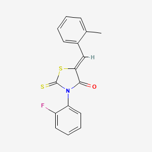 3-(2-fluorophenyl)-5-(2-methylbenzylidene)-2-thioxo-1,3-thiazolidin-4-one