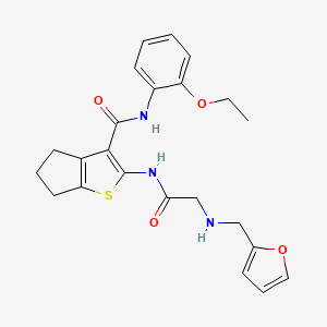 N-(2-ethoxyphenyl)-2-[[2-(furan-2-ylmethylamino)acetyl]amino]-5,6-dihydro-4H-cyclopenta[b]thiophene-3-carboxamide