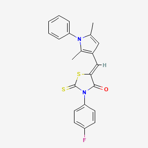 5-[(2,5-dimethyl-1-phenyl-1H-pyrrol-3-yl)methylene]-3-(4-fluorophenyl)-2-thioxo-1,3-thiazolidin-4-one