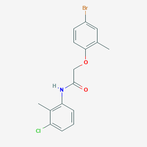 molecular formula C16H15BrClNO2 B3662154 2-(4-bromo-2-methylphenoxy)-N-(3-chloro-2-methylphenyl)acetamide 