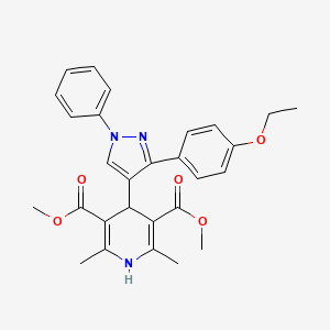 Dimethyl 4-(3-(4-ethoxyphenyl)-1-phenyl-1H-pyrazol-4-yl)-2,6-dimethyl-1,4-dihydropyridine-3,5-dicarboxylate