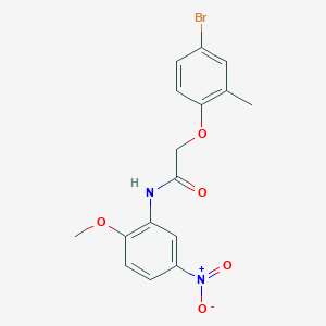 molecular formula C16H15BrN2O5 B3662202 2-(4-bromo-2-methylphenoxy)-N-(2-methoxy-5-nitrophenyl)acetamide 