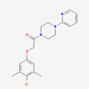 molecular formula C19H22BrN3O2 B3662217 1-[(4-bromo-3,5-dimethylphenoxy)acetyl]-4-(2-pyridinyl)piperazine 