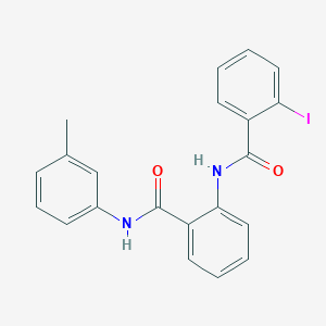 molecular formula C21H17IN2O2 B3662229 2-iodo-N-(2-{[(3-methylphenyl)amino]carbonyl}phenyl)benzamide 