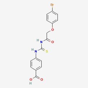 molecular formula C16H13BrN2O4S B3662277 4-[[[[(4-Bromophenoxy)acetyl]amino]thioxomethyl]amino]-benzoic acid 