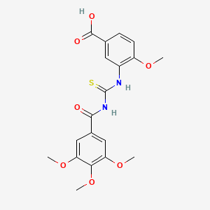 4-methoxy-3-({[(3,4,5-trimethoxybenzoyl)amino]carbonothioyl}amino)benzoic acid