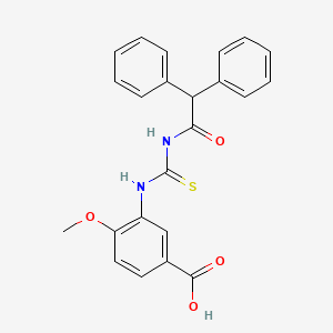 molecular formula C23H20N2O4S B3662310 3-({[(diphenylacetyl)amino]carbonothioyl}amino)-4-methoxybenzoic acid 