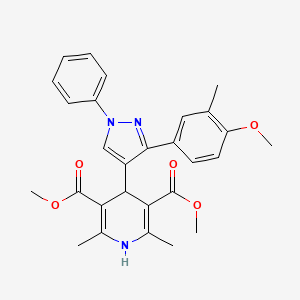 dimethyl 4-[3-(4-methoxy-3-methylphenyl)-1-phenyl-1H-pyrazol-4-yl]-2,6-dimethyl-1,4-dihydropyridine-3,5-dicarboxylate