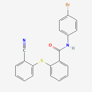 N-(4-bromophenyl)-2-[(2-cyanophenyl)thio]benzamide