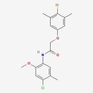 2-(4-bromo-3,5-dimethylphenoxy)-N-(4-chloro-2-methoxy-5-methylphenyl)acetamide