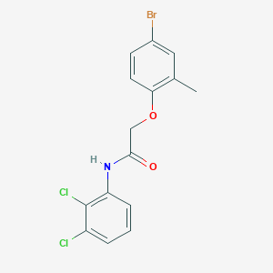 molecular formula C15H12BrCl2NO2 B3662381 2-(4-bromo-2-methylphenoxy)-N-(2,3-dichlorophenyl)acetamide 