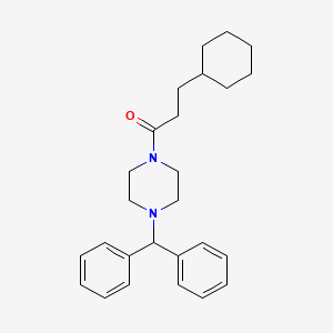 molecular formula C26H34N2O B3662401 1-(3-cyclohexylpropanoyl)-4-(diphenylmethyl)piperazine 